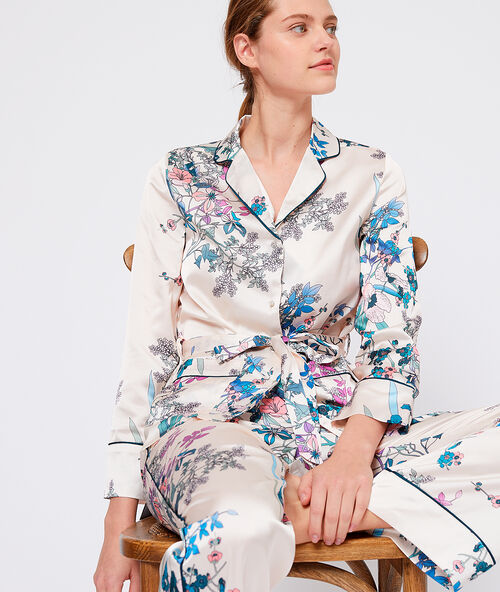 Horn&iacute; pyžamov&yacute; d&iacute;l s&nbsp;potiskem b&eacute;žov&aacute;.