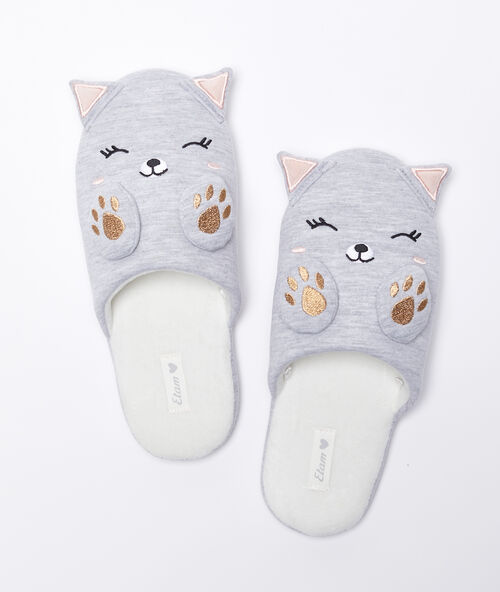 Pantofle s pejsky &scaron;ed&aacute;.