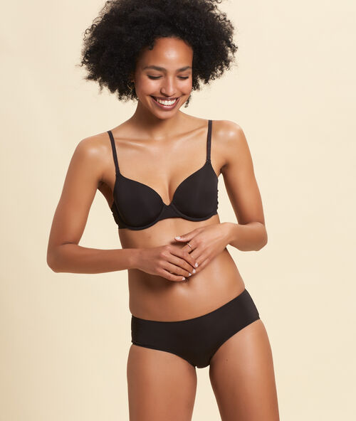 Nohavičkov&eacute; kalhotky z mikrovl&aacute;kna tmavě hněd&aacute;.