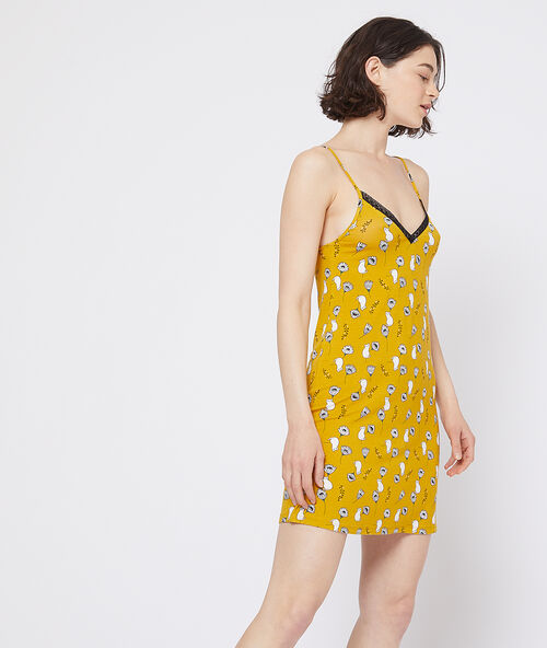 Květinov&aacute; nočn&iacute; ko&scaron;ilka z ekologick&eacute; visk&oacute;zy žlut&aacute;.