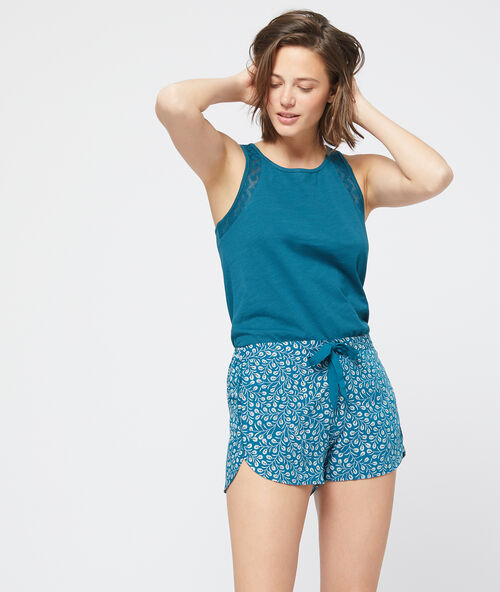 &Scaron;ortky s&nbsp;potiskem list&iacute; petrolejov&aacute; modř.