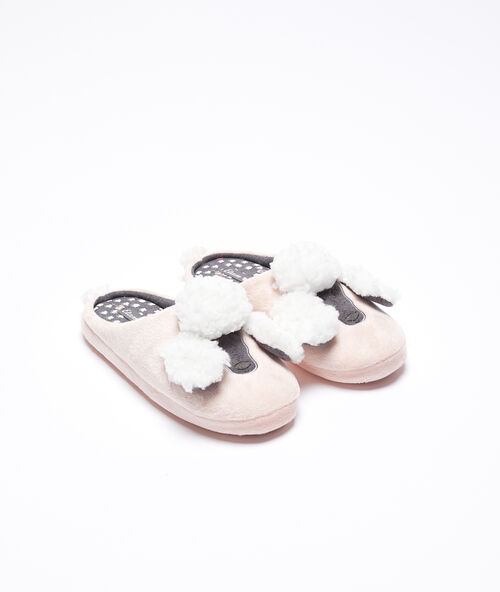 Pantofle s pudlem růžov&aacute;.