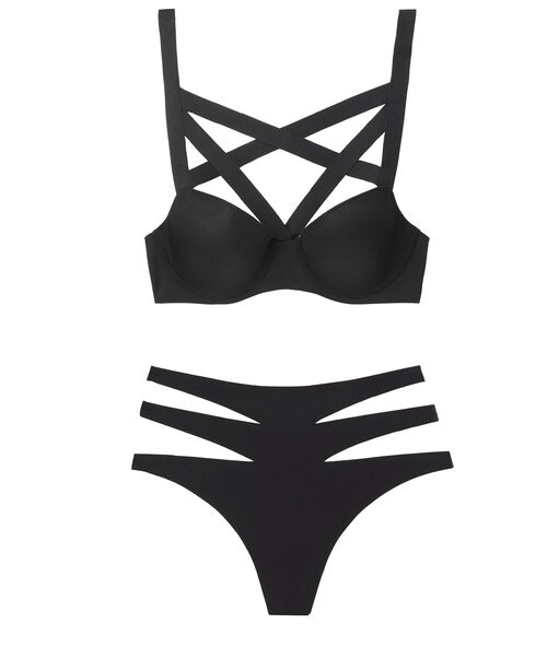 Bonding string neopren se šněrováním noir.