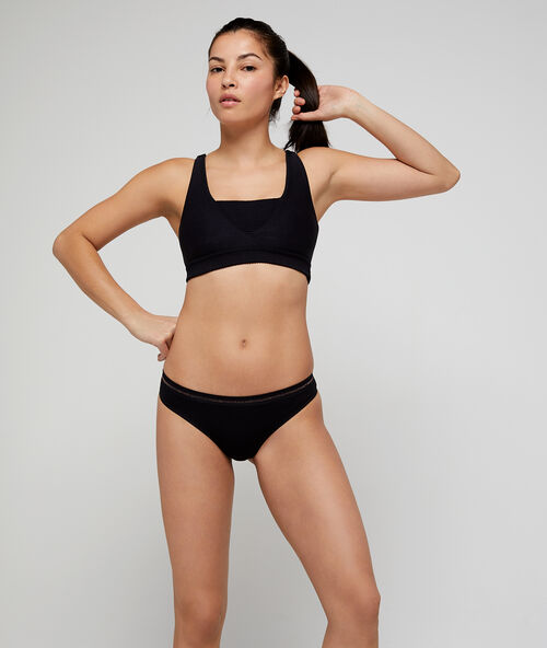 Seamless tanga, neviditeln&eacute; &scaron;vy čern&aacute;.