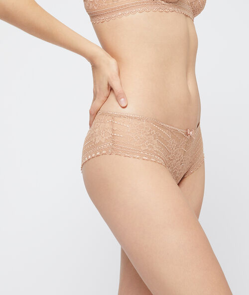 Nohavičkov&eacute; kalhotky s&nbsp;květinovou krajkou p&iacute;sečn&aacute;.