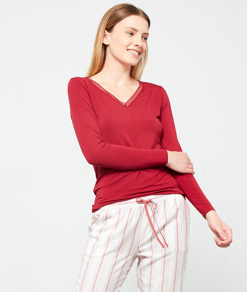 Vrchn&iacute; d&iacute;l s krajkov&yacute;m v&yacute;střihem červen&aacute;.