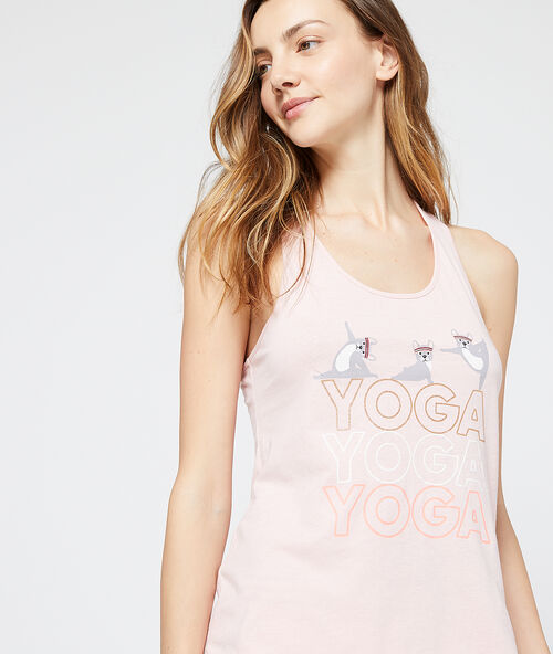 Tř&iacute;čtvrtečn&iacute; kalhoty s potiskem růžov&aacute;.