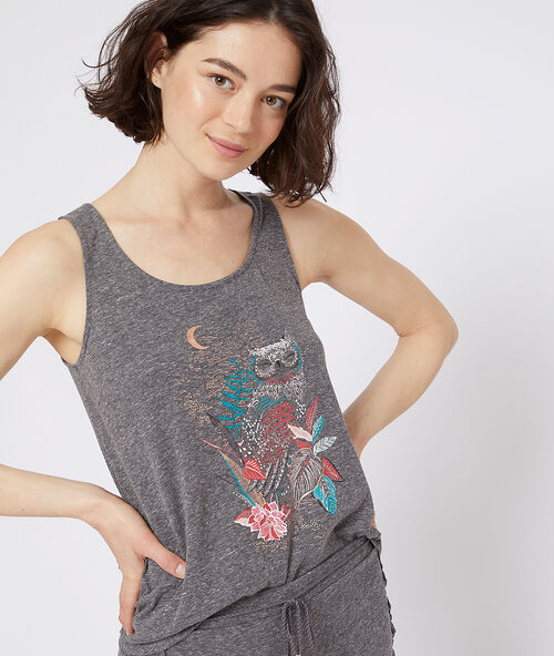 T&iacute;lko se sov&iacute;m&nbsp;potiskem antracitov&aacute;.