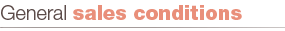 General Sales Conditions